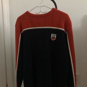Aspen black orange and grey sweater